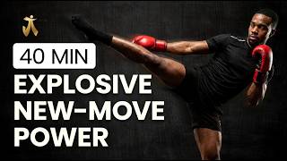 40 MIN KICKBOXING INTERVAL WORKOUT | EXPLOSIVE NEW-MOVE POWER | BEGINNER | NO EQUIPMENT