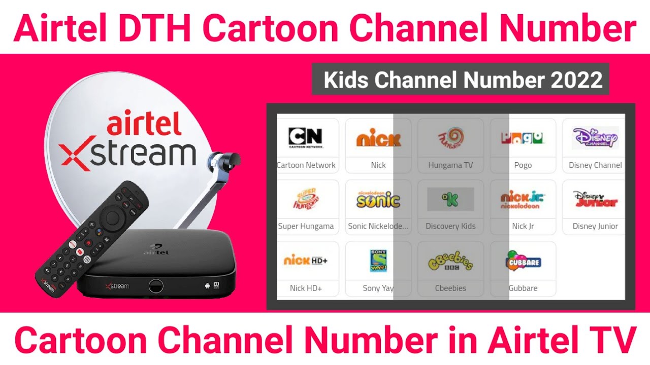 Airtel DTH Cartoon Channel Number | Cartoon Channel Number in Airtel Dish TV  | Airtel Digital TV - YouTube
