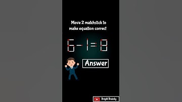 fix the equation 6-1=8 by moving 2 matches | mind teasers| matchstick puzzles| riddles|#matchsticks