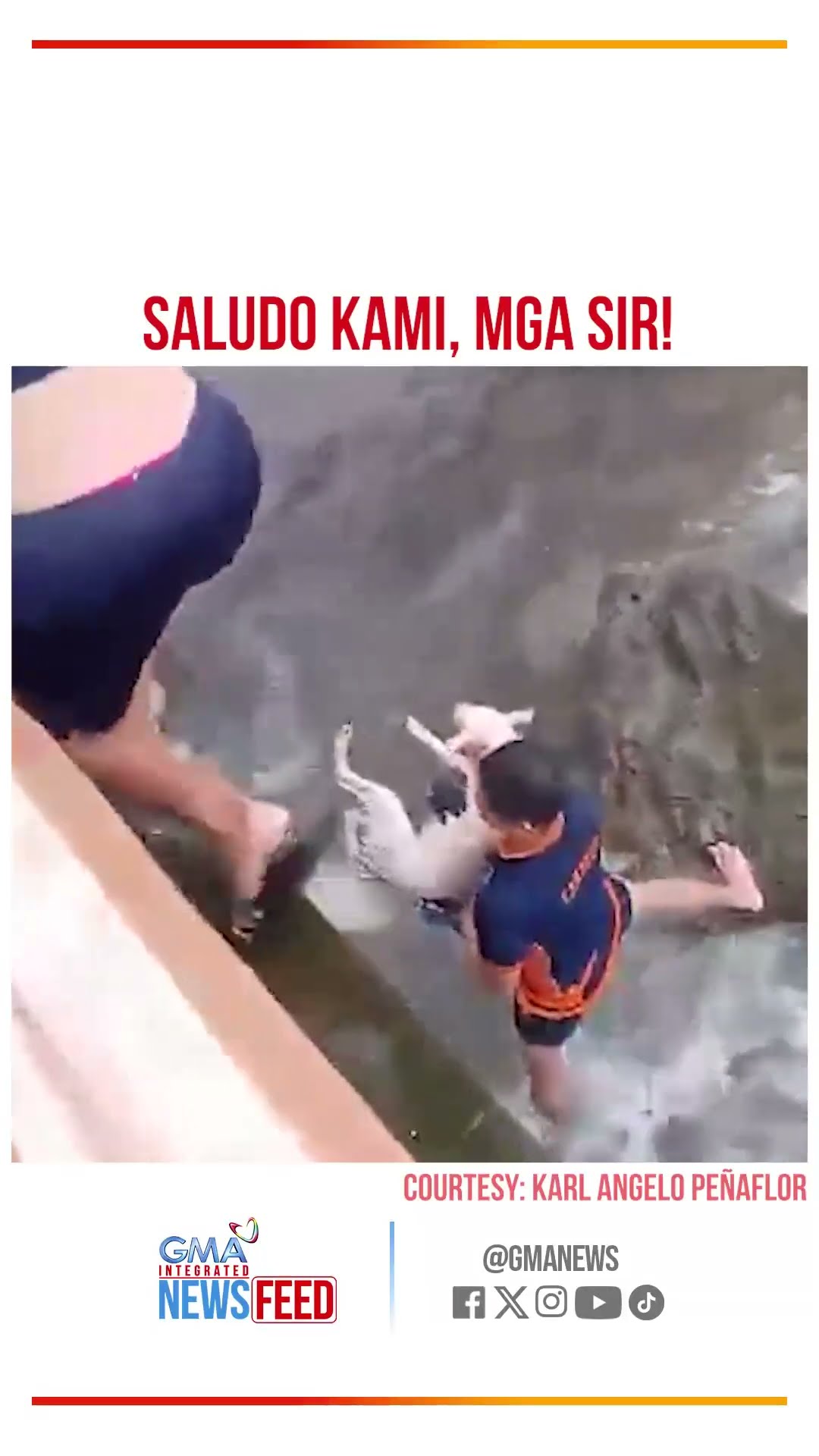 Mga bumbero, sumabak sa buwis-buhay na rescue para sa aso | GMA Integrated Newsfeed