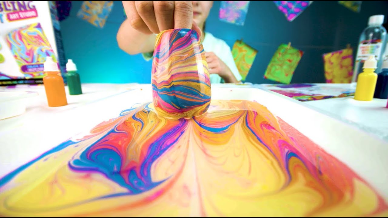 Water Marbling Paint Art Kit for Kids: Arts and Crafts for Kids Girls Ages 8 -12