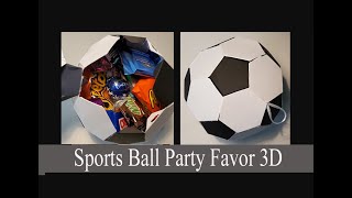 Sports Ball 3D - Party Favor - Soccer Ball - Sport Theme - Centerpiece - Paper Ball - DIY