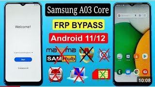 Samsung A03 Cor(SM-A032F) Frp Bypass Android 11/12|Samsung A03 Googel Account Unlock Without Pc