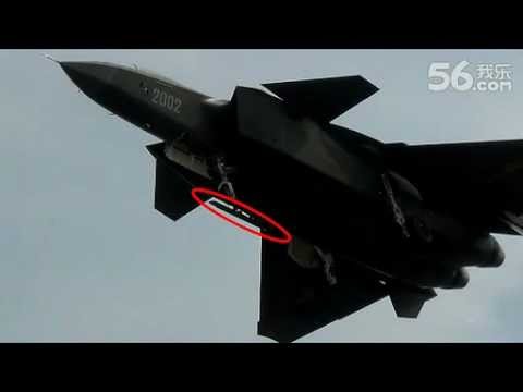 J-20 stealth fighter with Chinese indigenious missile launch rail