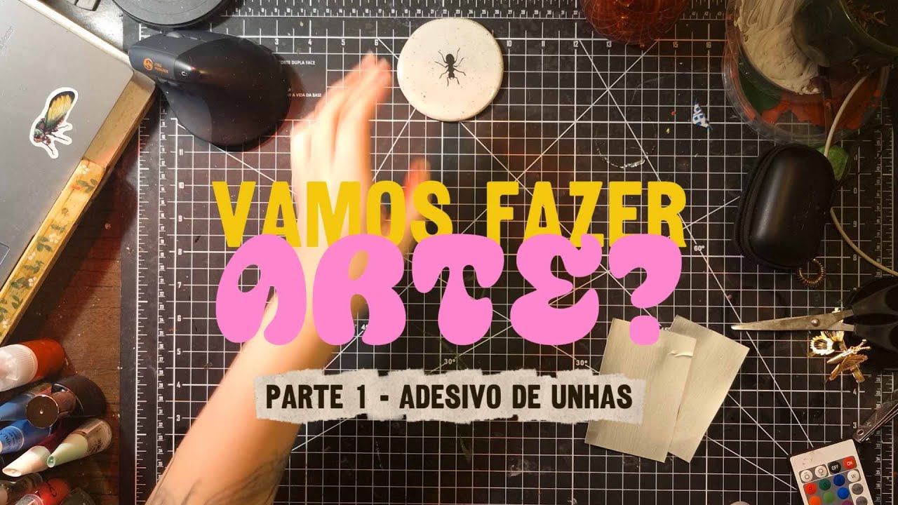 USEI MEU MATERIAL DE CERÂMICA FRIA PRA FAZER UNHA? | Vamos fazer arte? Ep. 1 - Adesivo de Unha