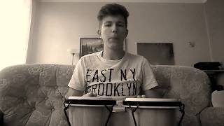 Freestyle beatbox with Bongo Drums