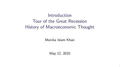 Lecture 1: Intermediate Macroeconomics - Blanchard & Johnson