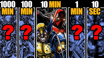 Drawing DEADPOOL & WOLVERINE in 1000 Min | 100 Min | 10 Min | 1 Min & 10 Seconds! EPIC ART CHALLENGE