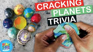 Solar System TRIVIA! - Cracking Playdoh Planets - NEXT LEVEL Solar System Facts for Kids