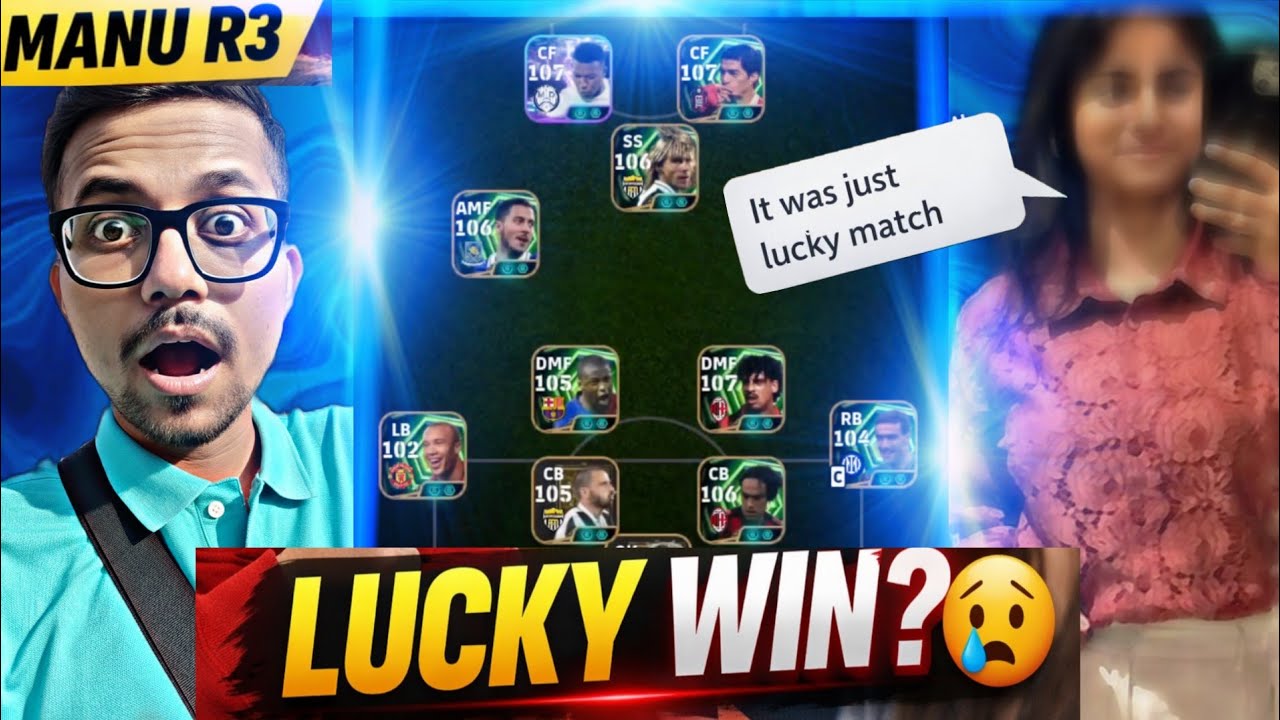 I Faced a Girl Gamer in MANU Round 3… She Called It “Just Luck” 😳 | eFootball 2026 Mobile POV