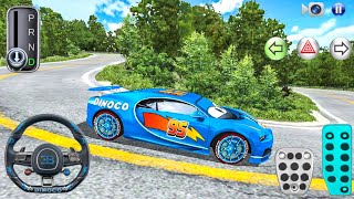 New Dinoco Bugatti Chiron Narrow Mountain Road Driving - Car Game Android Gameplay 3D Driving Class screenshot 2