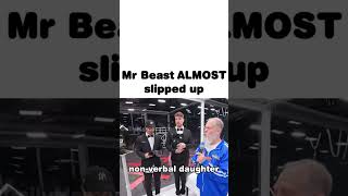 Mr beast almost slipped up 💀 #meme #memes #memehub #funny #comdeyclub #comdeymemes #mrbeast