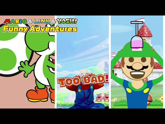 The Funny Adventures of Mario & Link ＆ Yoshi 🤣 ＃5477 - YouTube