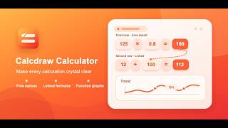 Calcdraw Canvas Calculator — Drag equations on a canvas, results update live