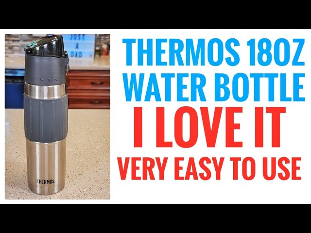 Thermos 18-Ounce Vacuum-Insulated Stainless Steel Hydration Bottle, Slate Blue