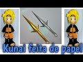 Kunai feita de papel laminado