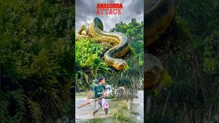 Anaconda Sanke Attack On Village Boy | Anaconda Snake Attack Boys In Forest #anaconda #snake #shorts