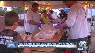 Big Heart Brigade prepares to feed thousands for the Thanksgiving Holiday