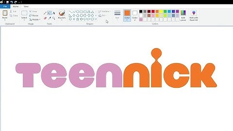 How to draw the TeenNick logo using MS Paint