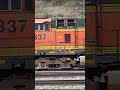 BNSF Grainer Train with Hard-Working DPU. Near Pigs Eye, St Paul, MN #railfan #train #bnsf