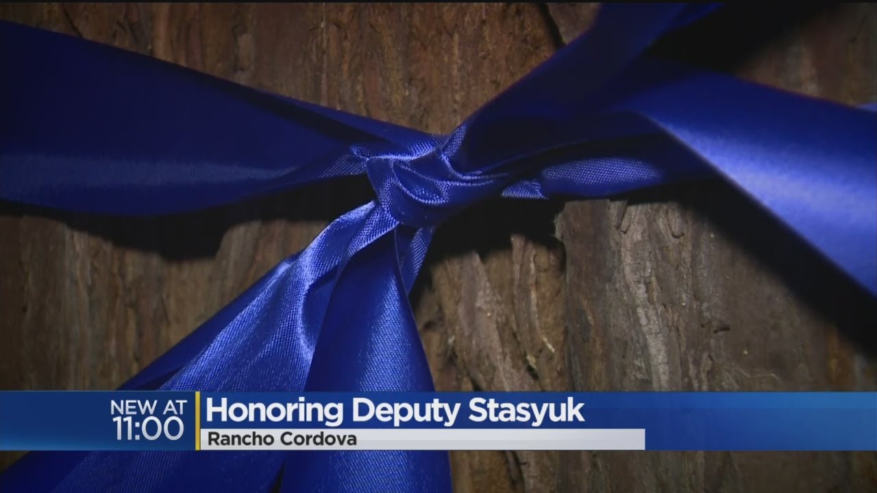 Free Blue Ribbons Available To Honor Fallen Deputy - YouTube