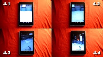 Android 4.1 vs 4.2 vs 4.3 vs 4.4 on the Nexus 7 from 2012