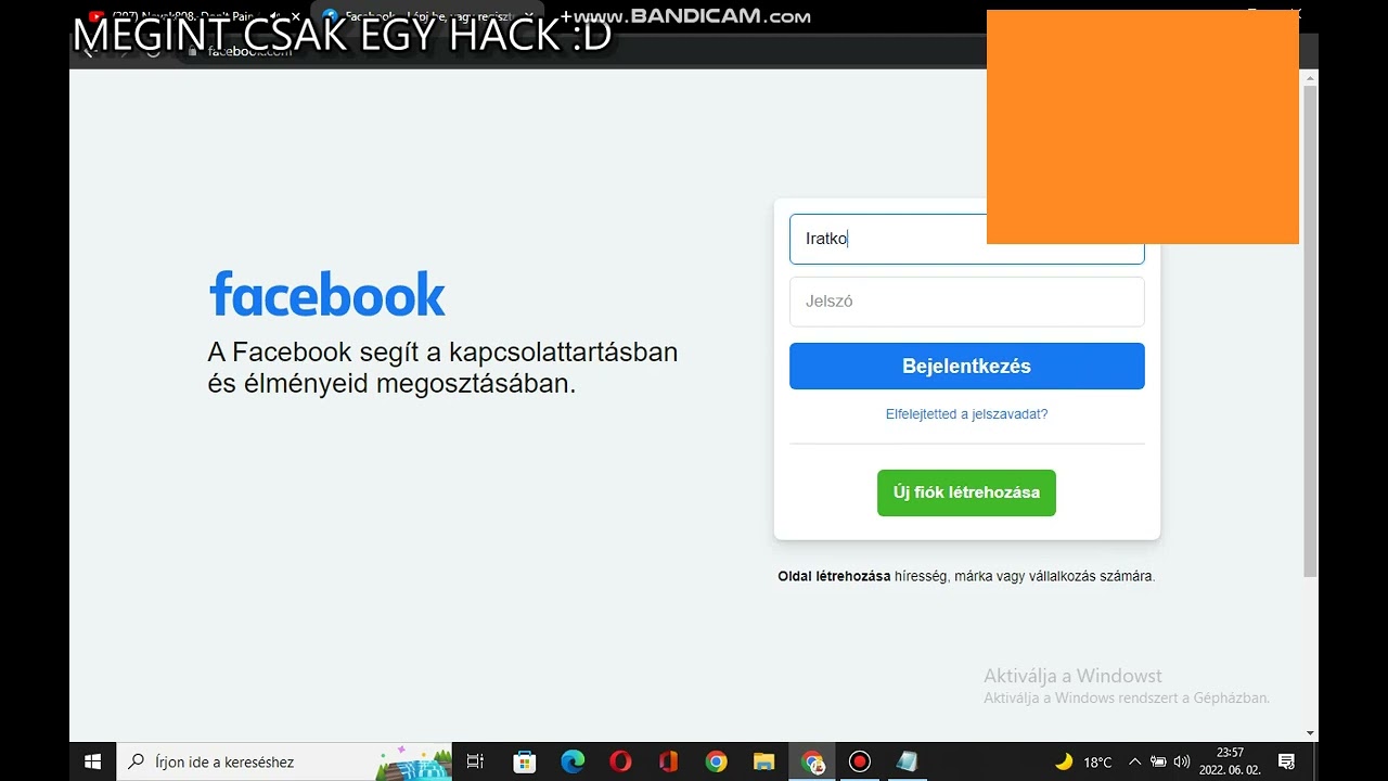 Facebook Bejelentkezés