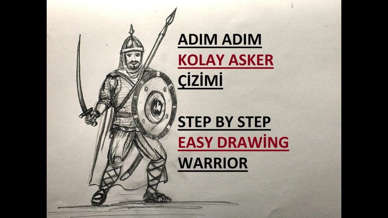 How To Draw A Soldier Asker Cizimi Karakalem Kolay Asker