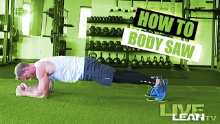 How To Do The BODY SAW FOREARM PLANK WITH SLIDERS | Exercise Demonstration Video and Guide