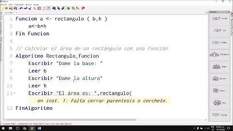 Calcular el área de un rectángulo utilizando una función