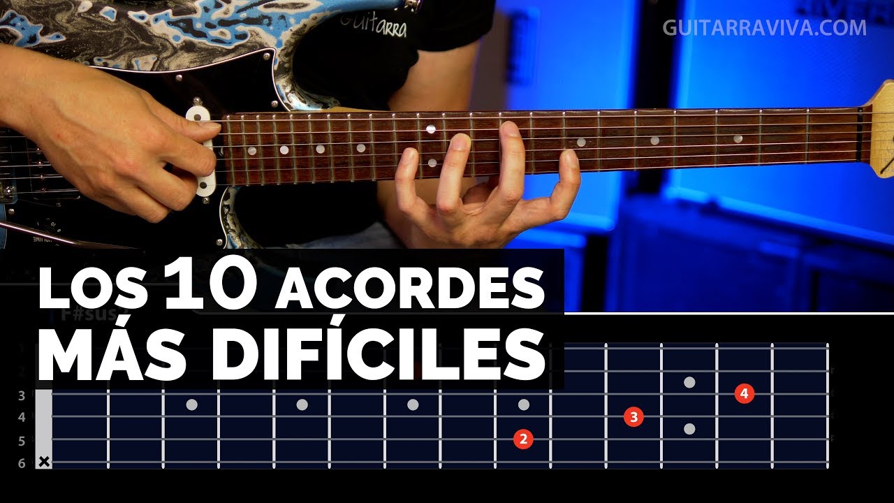 TOP 10 acordes más DIFÍCILES para guitarra ¿Serás capaz de tocarlos? -  YouTube