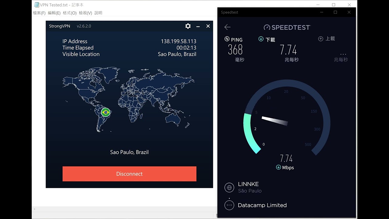 【StrongVPN】Review Brazil Speed Test ☑️️️️