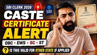 Sbi Clerk 2026 Caste Certificate Doubts | Obc/ews/sc/st Formats