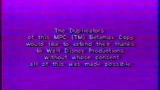 End tag from 1977 Fantasia bootleg tape