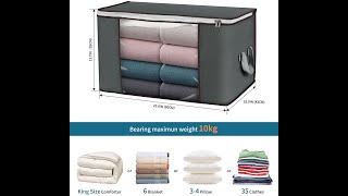 large storage bags, 6 pack clothes storage bins foldable closet organizers storage highest quality