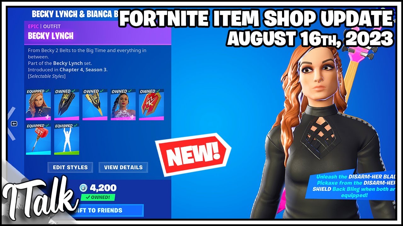 NEW WWE Becky Lynch & Bianca Belair Bundle Item Shop Fortnite! 