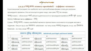 5.2.3.2 क्तवतु-प्रत्यय: Ктавату-Пратйайах
