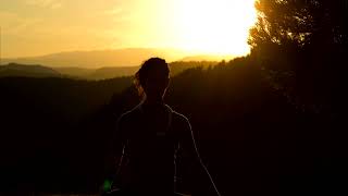 silhouette of a woman doing yoga at sunset screenshot 3