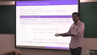 The Lexicographic Method for the Threshold Dimension Problem -- Mathew Francis