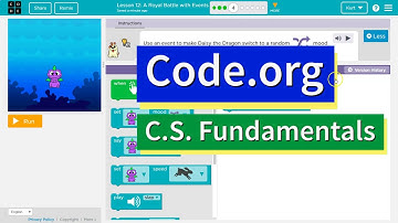 A Royal Battle with Events Lesson 12.4 Course B Code.org Tutorial with Answers