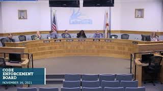 Code Enforcement Board Meeting - November 16, 2021 Wealth