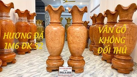 Lộc Bình Nguyên Khối gỗ hương đá 1m6 Đk52 Liền Khối Chọn Vân Cực Đẹp | Đồ Gỗ Kinh Bắc 0968260000