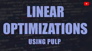 Data science Project : Linear Optimizations ( Beginner )