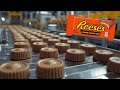 ¿Cómo se HACEN las TAZAS de MANTEQUILLA de MANÍ de REESE'S? 🍫 Proceso en Fábrica Automatizada
