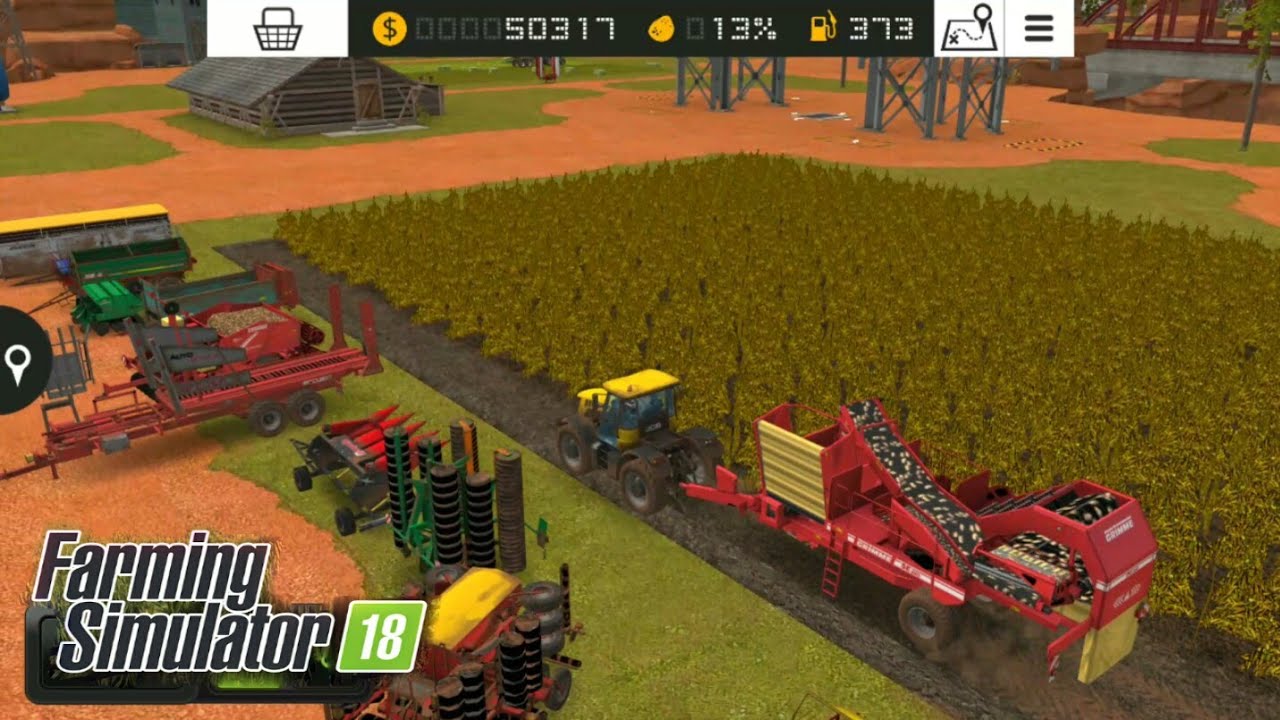 Fs18 Farming Simulator 18 Patates Hasati Ve Satisi Potato Harvesting And Sale Youtube