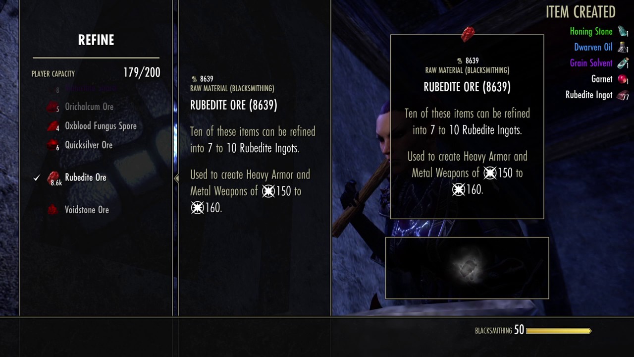 ESO RNG: 310 Rubedite ore, ***ZERO*** tempering alloy!!! - YouTube