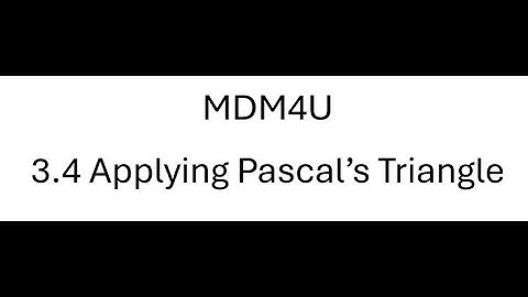 MDM4U 3.4 Applying Pascal