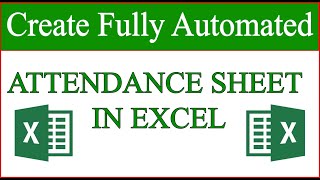 How to make an automated attendance sheet in excel with formula