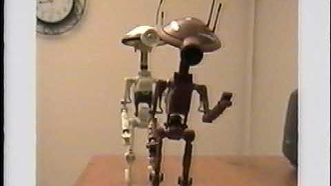 Star Wars Episode 1 Pit Droids Action Figure Stop Motion Animation Home Video VHS-C 1998