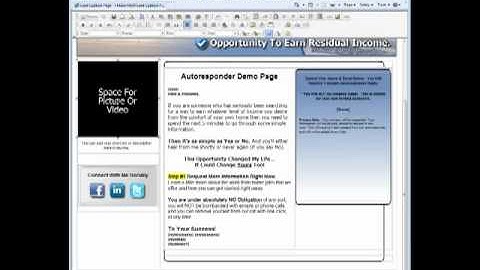 Lead Capture Page Editing - EZLeadCapture System Page Editor